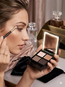 Paleta de Sombras de Ojos de Plástico con Luz LED y Polvo Suelto, Ligera, HY505, Cuadrada - Product Image 3