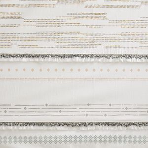 Pannello per tenda in cotone stampato con bordo a nappe e fodera, mantovana singola - Product Image 6