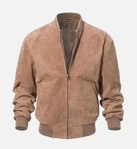 OEM <b>Men</b> Leather <b>Jacket</b> Premium Casual Motorcycle Fashion Coat Stand Collar Front Windproof Waterproof Customizable Bulk Orders - Product Image 3