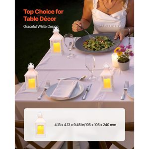 Juego de 12 Faroles LED Eléctricos sin Llama para Interiores/Exteriores, Decoración de Pared y Porche, con Soporte de Plástico para LED - Product Image 3