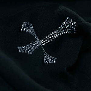 Sweat à capuche d'hiver de luxe personnalisé avec strass et cristaux, streetwear tendance, pull en coton écologique pour homme, qualité supérieure - Product Image 4