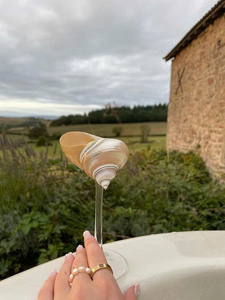 แก้วไวน์เปลือกหอยสุดหรู ของขวัญแต่งงานส่วนตัวสำหรับเพื่อนเจ้าสาว ของขวัญสำหรับเจ้าสาว งานมอบของขวัญ งานเลี้ยง แก้วไวน์สำหรับงานฉลองครบรอบ - Product Image 2