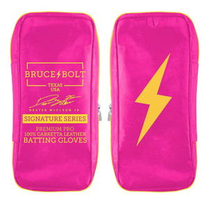 Pink Yellow Leather Batting Gloves Padded <b>Hook</b> And Loop Closure Ambidextrous Unisex Adult Training - Product Image 6