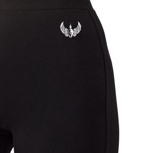 Leggings Deportivos de Algodón Negro para Mujer, Cintura Alta, Elásticos, Suaves al Tacto, para Yoga, Ropa Deportiva, Uso Diario - Product Image 3