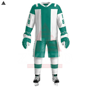 Tenue d'équipe de hockey sur glace, uniforme de haute qualité, couleur personnalisée, 100% polyester imprimé, anti-UV, séchage rapide, en vente en ligne - Product Image 3
