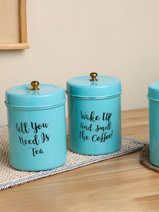 Boîte à café en métal avec couvercle pour la cuisine et la maison, personnalisable - Product Image 4