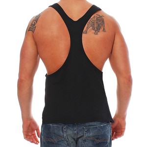 Débardeur de fitness sans manches pour homme, broderie de logo personnalisée, vêtements de sport décontractés, 100% polyester, séchage rapide, respirant, OEM - Product Image 4