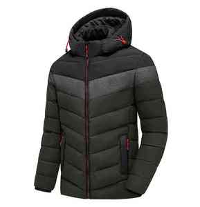 <b>Men</b> Hooded Quilted Bubble <b>Jacket</b> Warm Full Zip Lightweight <b>Casual</b> Winter Comfortable Regular Fit Outdoor Wear Front Logo - Product Image 6