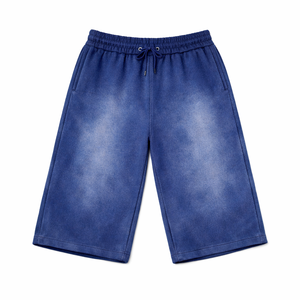 Custom Wholesale Solid Casual Mid Breathable French Terry Athletic <b>Gym</b> <b>Shorts</b> Acid Washed Vintage Men's <b>Shorts</b> - Product Image 1