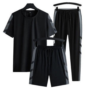 Survêtement d'été unisexe léger à col rond avec options de logo personnalisé, tissu polyester/nylon respirant et à séchage rapide - Product Image 2