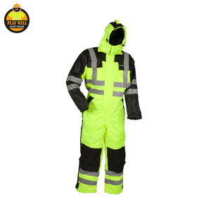 Overoles de Seguridad Reflectantes Personalizados de Poliéster, Ropa de Trabajo OEM de Alta Visibilidad para Construcción y Fábrica - Product Image 5