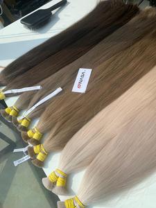 ผมต่อเวียดนามแท้ สีน้ำตาลอ่อน แบบตรง 60 ซม. คุณภาพดีเยี่ยม แบบซุปเปอร์ดับเบิ้ลดรอน น้ำหนัก 100 กรัม ราคาขายส่ง - Product Image 6