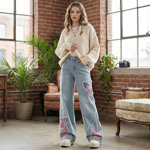 Jeans Rectos de Mezclilla Personalizados para Mujer, de Alta Calidad, Transpirables, Estilo Y2K, Hip Hop, Streetwear, Corte Holgado, para Hombre 2026 - Product Image 4