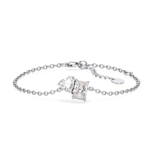 REYES Pulseras de Eslabones Personalizables de Oro Blanco de 14K con Diamantes Cultivados en Laboratorio de 1.8 Quilates, Joyería de Lujo para Regalo de Aniversario o Boda para Mujer - Product Image 1