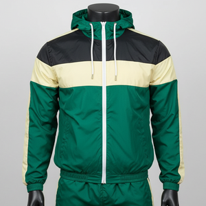 Conjunto Deportivo Corto de Nylon, Chaqueta Cortavientos y Pantalones Cortos Impermeables para Hombre, Conjunto de Dos Piezas, Ropa Deportiva para la Lluvia - Product Image 2