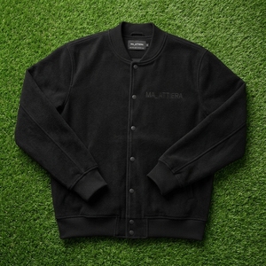 Blouson Bomber Homme Noir en Polaire avec Boutons Pression et Poignets en Tricot Côtelé – Personnalisation OEM/ODM, Vente en Gros - Product Image 5