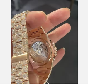 Reloj Mecánico Personalizado de Moda con Diamantes Incrustados, Movimiento Original, Reloj para Hombre, VVS D Moissanite, Estilo Hip Hop - Product Image 4