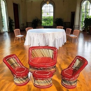 Ecowoodies - Juego de Sillas Infantiles de Ratán Rojo Hechas a Mano, Modernas, para Interiores y Exteriores, Otomana Reclinable, Muebles para Sesiones de Fotos en la Habitación de los Niños - Product Image 2