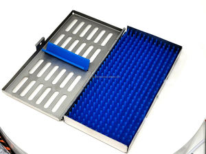 Bandeja de esterilización para instrumentos dentales de acero inoxidable con almohadilla de silicona reutilizable, manual, CE ISO OEM ODM, la mejor oferta al por mayor - Product Image 2