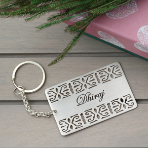 Porte-clés plaqué argent, cadeau de luxe, cadeau d'entreprise - Product Image 1