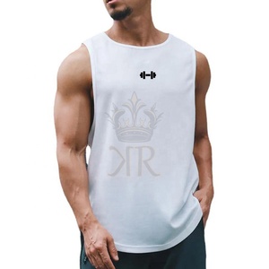 Camiseta sin mangas ajustada de verano para hombre, chaleco de entrenamiento de gimnasio de punto transpirable de secado rápido, estampado de baloncesto informal a la moda - Product Image 1