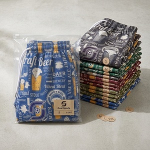 GoalSports Pantalones cortos de baño casuales para hombre con estampado de cerveza artesanal azul, de secado rápido y con cordón ajustable - Product Image 6