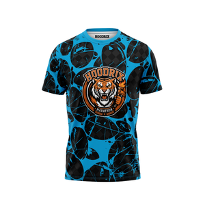 เสื้อวิ่งมาราธอนแบบกำหนดเอง ผลิตจากโพลีเอสเตอร์รีไซเคิล เป็นมิตรกับสิ่งแวดล้อม แห้งเร็ว แต่งแถบสะท้อนแสง แขนสั้น เสื้อยืดกีฬา รับผลิตตามสั่งจำนวนมาก - Product Image 1