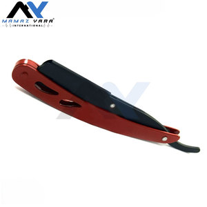 Navaja de Afeitar Profesional para Hombre, Negra y Roja, Clásica, Plegable, con Hoja de Acero Inoxidable, para Afeitar la Barba - Product Image 2