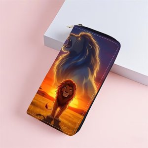 Portefeuille long pour enfants motif lion de dessin animé, mignon, en cuir PU, pour femme, porte-cartes de crédit, pochette de soirée, vente en gros - Product Image 5