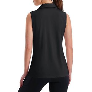Polo de golf élégant pour femmes, sans manches, haut de sport flexible à 4 directions - Product Image 4