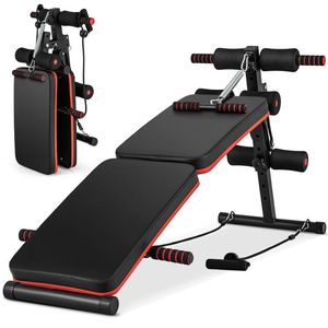Banc de musculation multifonctionnel réglable en 4 positions en métal, banc de sit-up et support - Product Image 2