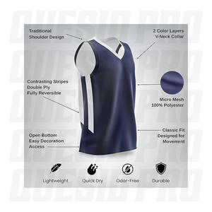 Maillots de basket personnalisés respirants à séchage rapide sans manches pour adultes – Votre équipe, vos couleurs – Tenue de sport par sublimation - Product Image 3