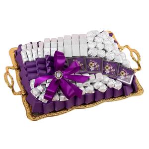 Bandeja de chocolate clásica hecha a mano, plato de regalo de metal para bombones, elegante arreglo de postres para el hogar y eventos especiales en oferta - Product Image 5