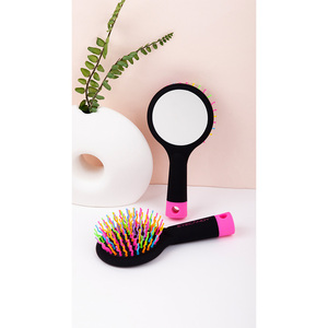 [JWORKS EXT] EYECANDY RAINBOW VOLUME S MEDIUM HAIRBRUSH Rainbow Volume Detangle Comb Scalp Massage <b>Mirror</b> - Product Image 6
