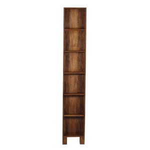 Mango Wood Minimalist Tall Bookshelf 6-Shelf Storage | Wholesale - Product Image 1