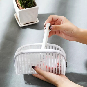 Lightweight <b>Makeup</b> Pouch Zipper Closure High Quality Custom Logo Custom Colors Letter Pattern Fashion Cosmetic Bag - Product Image 5