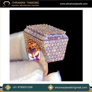 Anillo de Hip Hop Personalizado para Raperos, con Diamantes Moissanite Baguette, para Boda, Compromiso, Fiesta, Plata 925, Bañado en Rodio, Joyería Fina para Hombre - Product Image 2