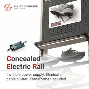 Nuevo Diseño de Percheros de Pared Metálicos con Cubierta de Madera y Riel Eléctrico para Tiendas Minoristas - Product Image 4