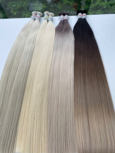 Precio al por mayor Extensiones de cabello a granel Cabello humano Double Drown 100 gramos Colores claros 8 pulgadas - Product Image 6