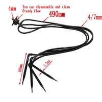 Kit d'arrosage automatique pour jardin avec tuyau de 4/7 mm, goutteurs courbés en forme de flèche, 4 voies, 4 L/H, goutteurs à compensation de pression