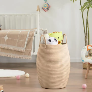 Eco Friendly Jute <b>Basket</b> – Natural Fiber <b>Storage</b> Organizer for Laundry, Kitchen and Daily Household Use - Product Image 5