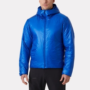 Veste d'hiver décontractée pour homme, grise, à col montant, matelassée, coupe-vent, épaisse, courte, coupe ample, fermeture éclair, couleur unie - Product Image 5