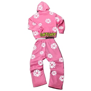 ชุดวอร์มพิมพ์ลายพัฟฟ์ OEM เสื้อฮู้ดดี้ กางเกงจ็อกเกอร์ ชุดกีฬา สำหรับออกกำลังกาย ฟิตเนส และกิจกรรมกลางแจ้ง - Product Image 2