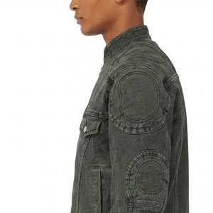 Chaqueta de Mezclilla de Color Sólido para Hombre, Corte Regular, con Botones y Cremallera, Estilo Casual, Chaquetas Modernas para Hombre - Product Image 6