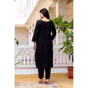 <b>Women's</b> Embroidered Viscose Chanderi <b>Suit</b> Set - Product Image 6