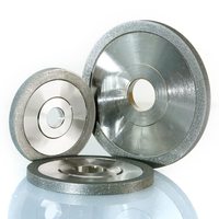 Meule à ébavurer, affûter et polir en carbure de silicium, électroplaquée, en forme de coupelle, diamantée CBN, de type V, haute dureté, 8 pouces