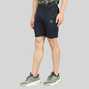 Black Solid Quick Dry Men's Gym Shorts <b>Mid</b> Waist Elastic Waist Athletic Training Shorts with Side Pocket Polyester/Cotton - Product Image 2