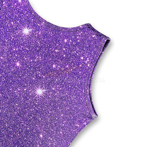 Girls Purple <b>Star</b> Print Sleeveless Leotard Shorts Set Gymnastics Dance Workout <b>Outfit</b> With Scrunchie - Product Image 5