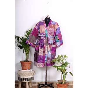 Robe kimono en coton pour femmes, imprimé floral, douce, respirante, légère, luxueuse, pour l'hiver - Product Image 2