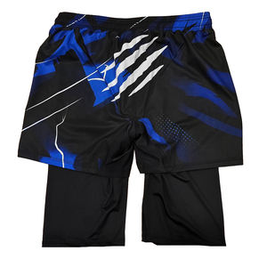 Pantalones Cortos de Entrenamiento para Hombre, Compresión, Forro Elástico, Sin Gi, MMA, BJJ, Lucha, Doble Capa, Spandex/Poliéster, OEM, ODM, Venta al Por Mayor - Product Image 2